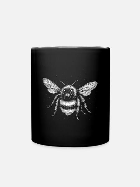 Eine Hummel - Tasse einfarbig - Schwarz