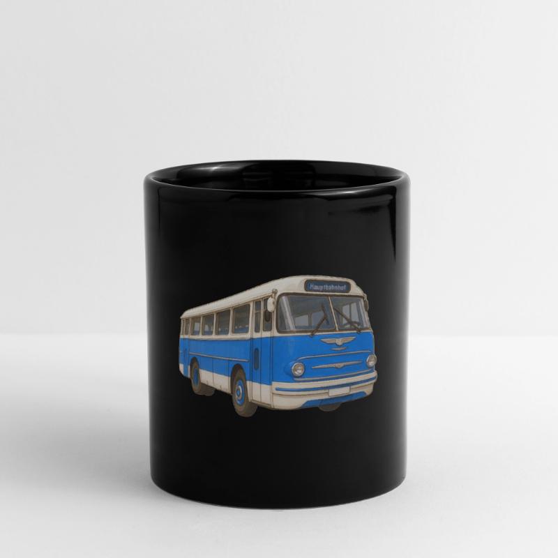 Old blue bus Full Colour Mug