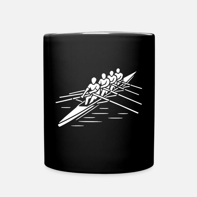 Rhythmus im Ruder - Tasse einfarbig - Schwarz