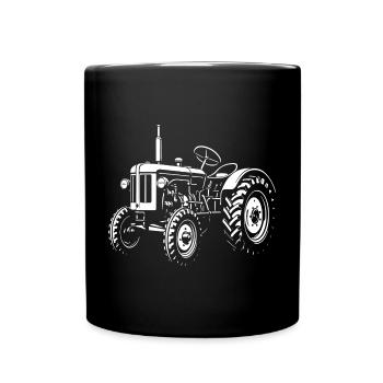 Oldtimer-Traktor R16 – Kraft aus Hannover - Tasse einfarbig - Schwarz - Vorne