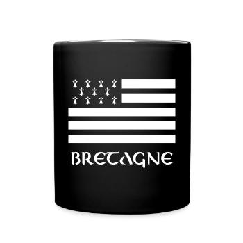 T Shirt BRETAGNE Drapeau Breton - Mug uni - noir - Devant