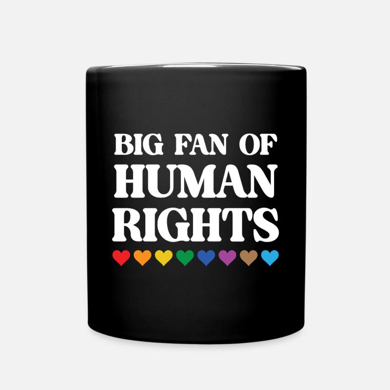 LGBTQ Pride Month - Großer Fan der Menschenrechte - Tasse einfarbig - Schwarz