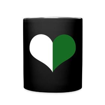 A heart for Saxony white green - Full Colour Mug - black - Front