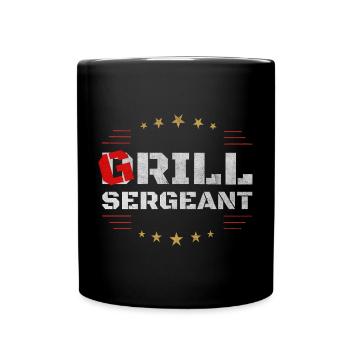 Grill Sergeant – classic BBQ Shirt - Full Colour Mug - black - Front