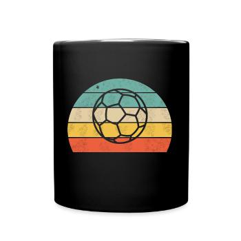 Handball coloré - Mug uni - noir - Devant
