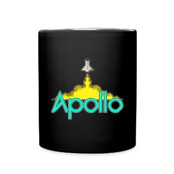 Apollo – Raketenstart ins All - Tasse einfarbig - Schwarz - Vorne