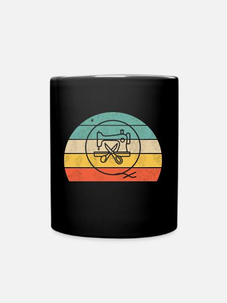 Sewing design for seamstress - Full Colour Mug - black