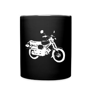 Simson S51 Enduro - Tasse einfarbig - Schwarz - Vorne