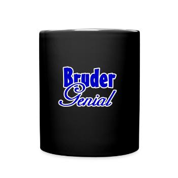 Bruder Genial Geschenk - Tasse einfarbig - Schwarz - Vorne