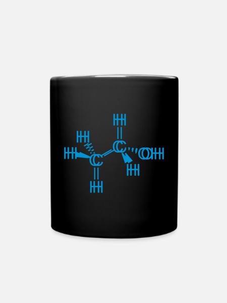 ethanol verschoben alkohol - Tasse einfarbig - Schwarz