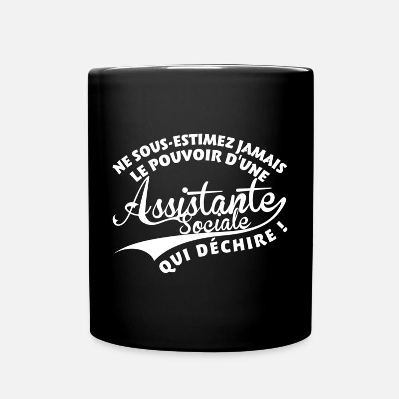 Assistante Sociale qui déchire - Mug uni - noir