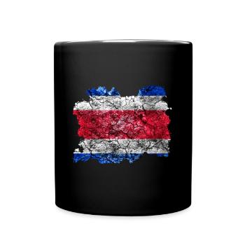 Costa Rica Drapeau Vintage - Mug uni - noir - Devant