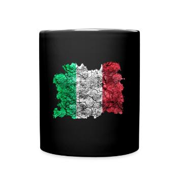 Italien Vintage Flagge - Tasse einfarbig - Schwarz - Vorne