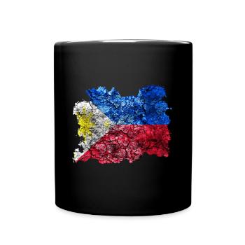 Philippines vintage flag - Full Colour Mug - black - Front