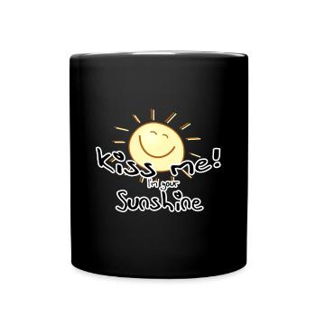 Geschenk Liebe Sommer Frühling - Tasse einfarbig - Schwarz - Vorne