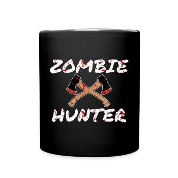 Zombie Hunter - Horror Infects Undead Blood stain - Full Colour Mug - black - Front