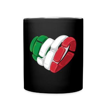 Ich Liebe Italien - Italienische Liebe - Tasse einfarbig - Schwarz - Vorne