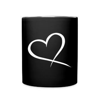 Amour de conception de coeur - Mug uni - noir - Devant