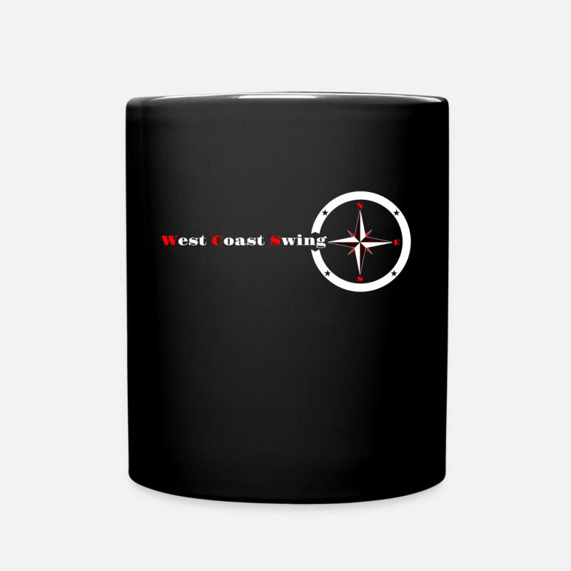 West Coast Swing Compass Cadeau WCS Danse Westie - Mug uni - noir