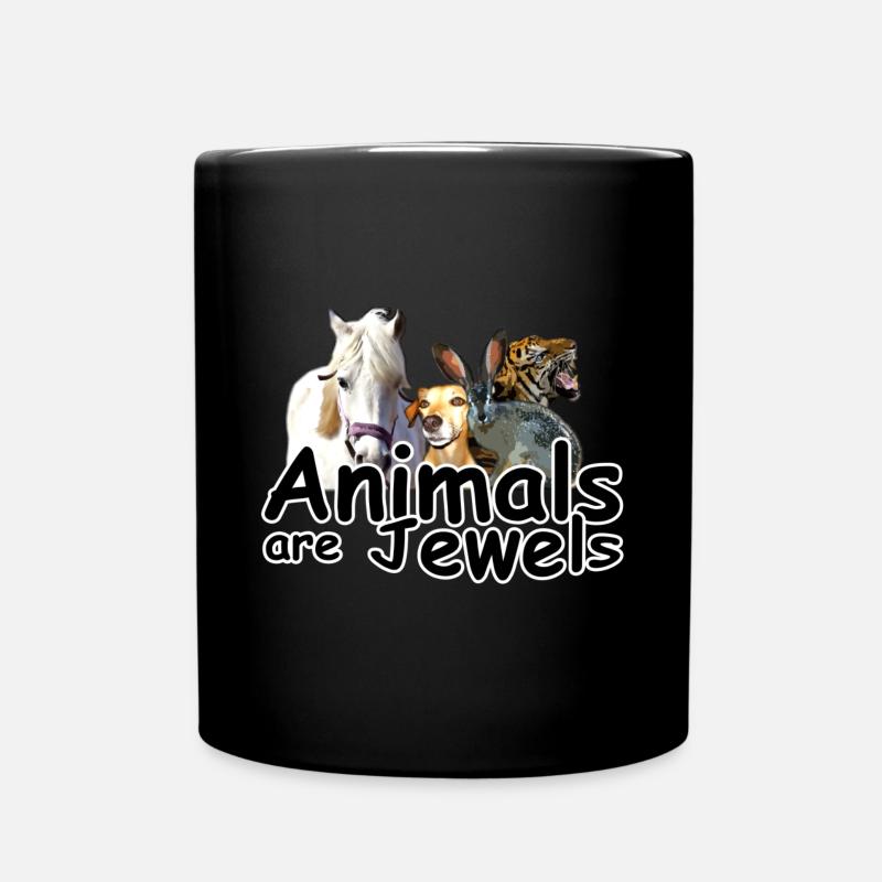 Animals Jewels Tiere Tier Tierschutz Geschenk - Tasse einfarbig - Schwarz