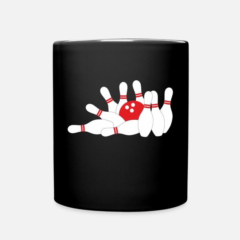 Kegeln - Tasse einfarbig - Schwarz