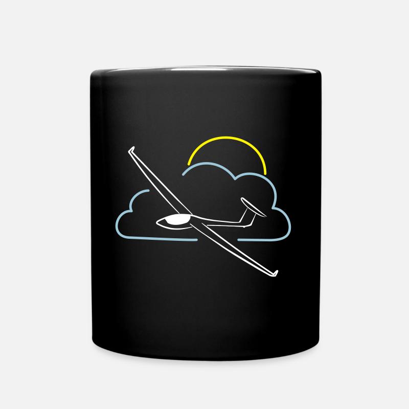 Segelflieger Segelflugzeug gleiten Geschenk Tshirt - Tasse einfarbig - Schwarz