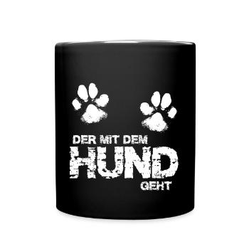 Le chien va 3 - Mug uni - noir - Devant
