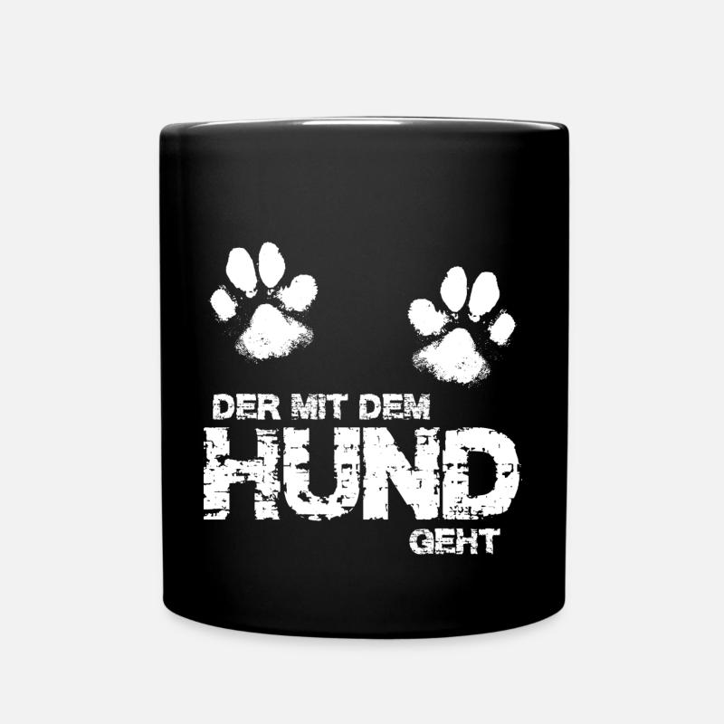 The dog goes 3 - Full Colour Mug - black