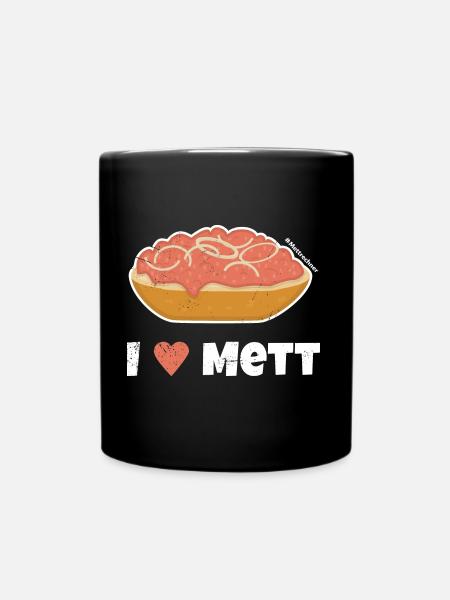 J'aime Mett - Design lumineux - Mug uni - noir