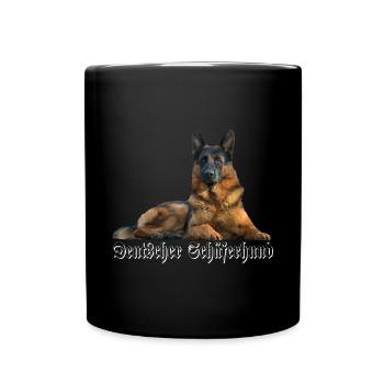 Berger allemand, berger allemand, tête de chien, chiens - Mug uni - noir - Devant