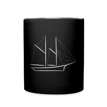 schiff - Tasse einfarbig - Schwarz - Vorne