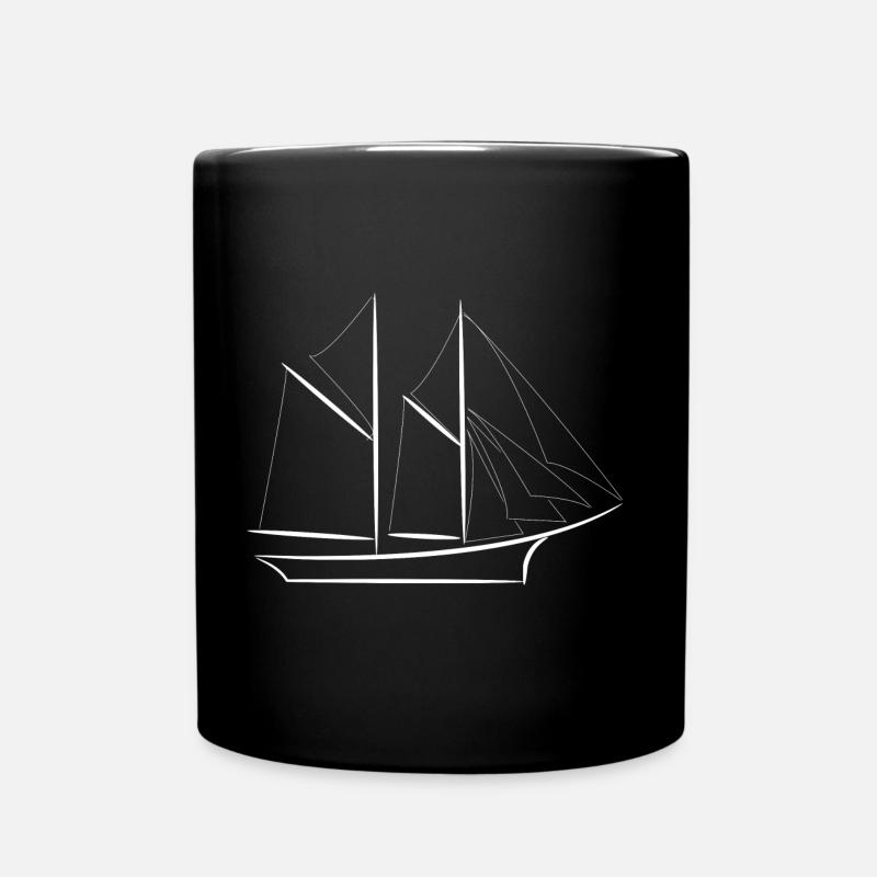 schiff - Tasse einfarbig - Schwarz