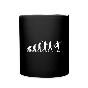 Evolution football woman gift idea - Full Colour Mug - black - Front