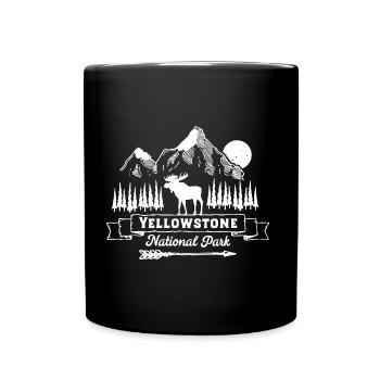 Yellowstone Nationalpark-Kleidungs-Kleid - Tasse einfarbig - Schwarz - Vorne
