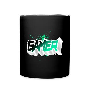 Gamer - Tasse einfarbig - Schwarz - Vorne
