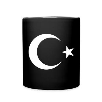 Türkei Flagge Türkiye - Tasse einfarbig - Schwarz - Vorne