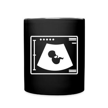 Un bébé dans l’utérus - Mug uni - noir - Devant
