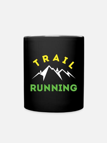 Trail Running - Tasse einfarbig - Schwarz