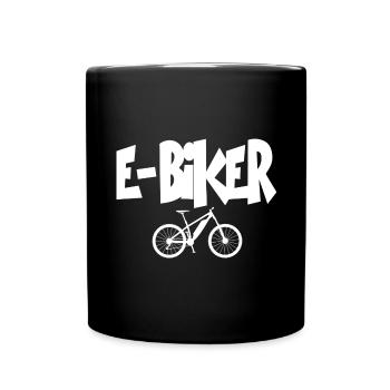 E-BIKER E Bike - Tasse einfarbig - Schwarz - Vorne