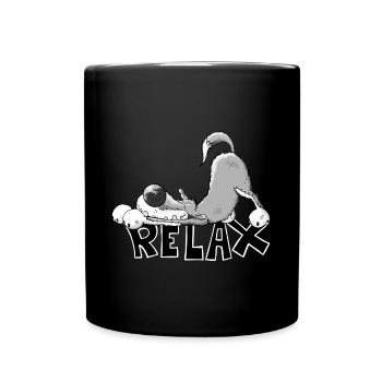 Relax Wolf - Full Colour Mug - black - Front