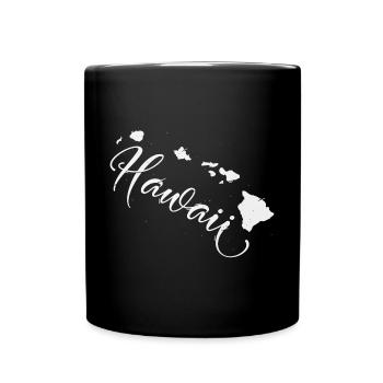 Hawaii - Tasse einfarbig - Schwarz - Vorne