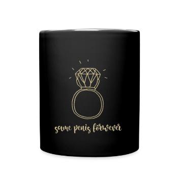 Same Penis Forever Ring Diamond Bachelorette - Full Colour Mug - black - Front
