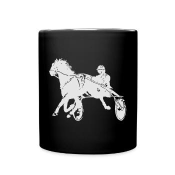 Courses de chevaux de trot - Mug uni - noir - Devant