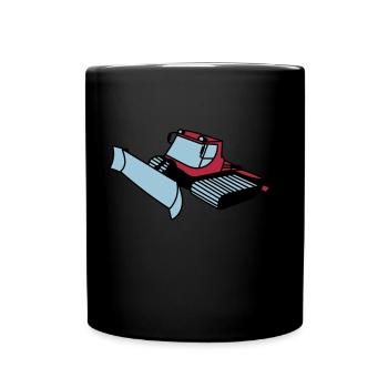 Pistenraupe - Tasse einfarbig - Schwarz - Vorne