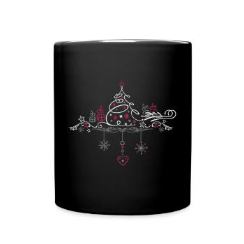 Christmas. Christmas tree decoration - Full Colour Mug - black - Front