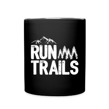 Run Trails - Full Colour Mug - black - Front