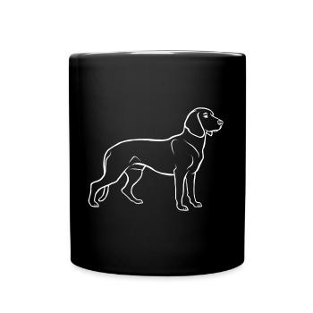 Hannoversche Schweißhund - Tasse einfarbig - Schwarz - Vorne