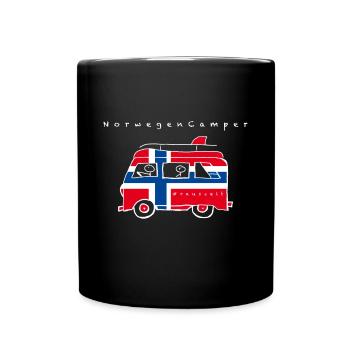 Norwegen Camper - Tasse einfarbig - Schwarz - Vorne