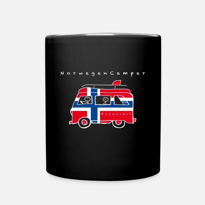 Norwegen Camper - Tasse einfarbig - Schwarz