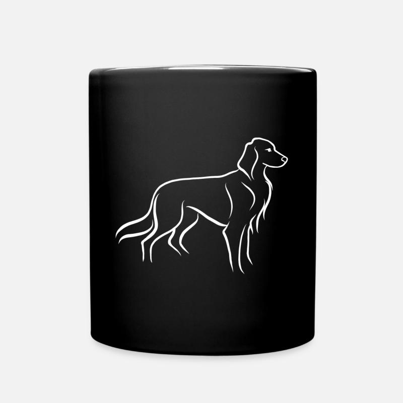 Setter stehend - Tasse einfarbig - Schwarz